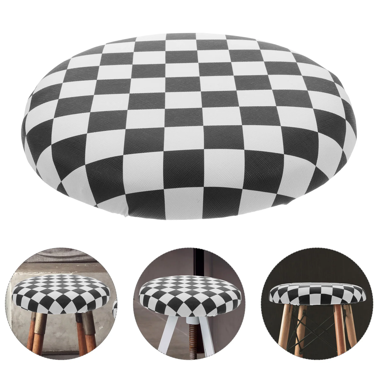 

Round Bar Stool PU Seat Replacement Smooth Surface Soft Cushion Comfortable Chair Seating Part for Home Office Bar Stool