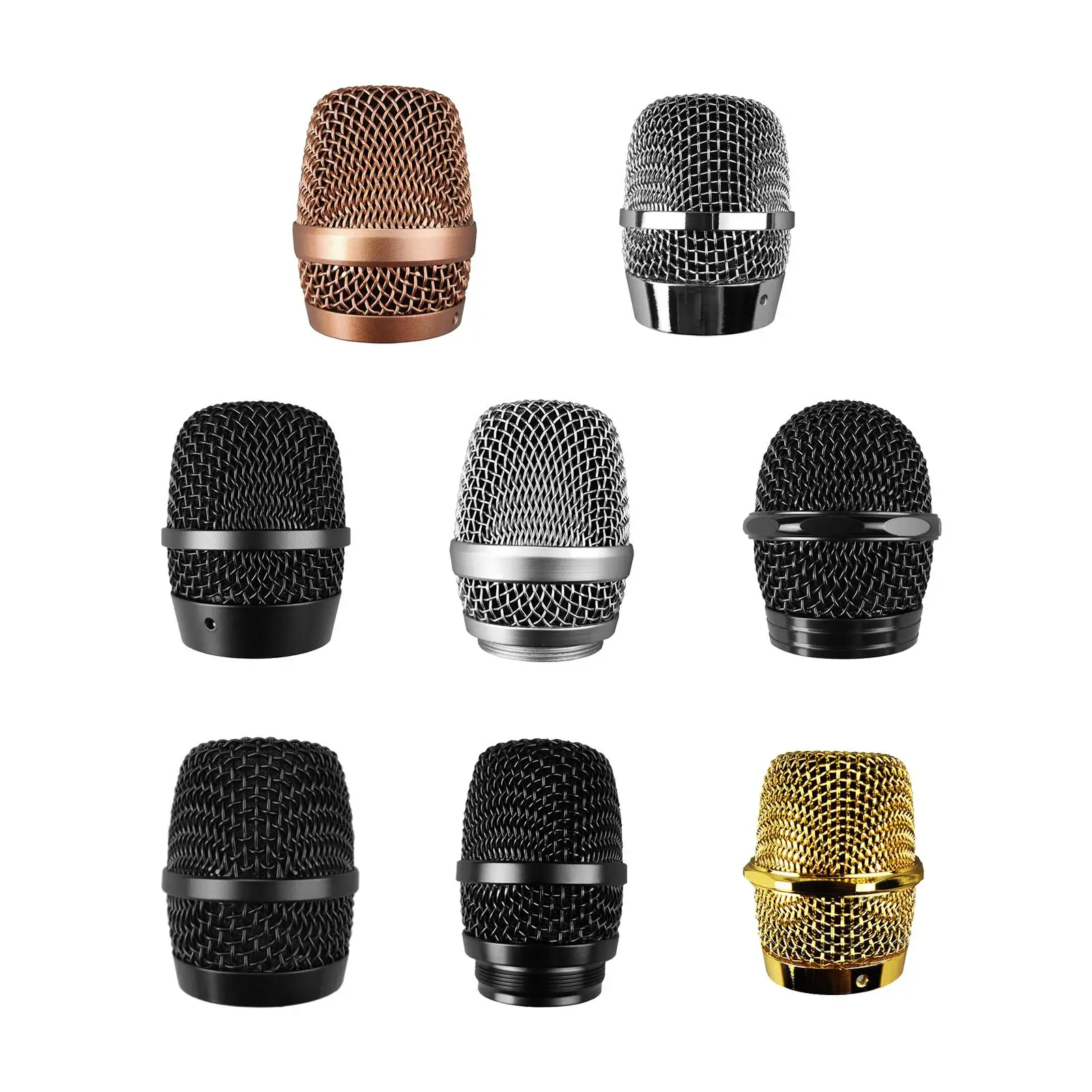 Microphone Grill Head Microphone Head Replace Microphone Grille Ball Cover Microphone Ball Head Mesh Mic Grille Windscreen Parts