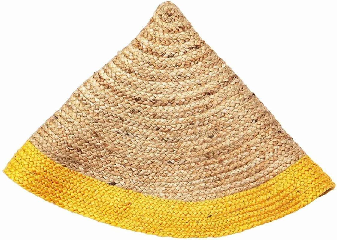 

Rug Jute Beige Yellow Round 100% Natural Jute Braided Style Rug Rustic Look Living Room Decoration