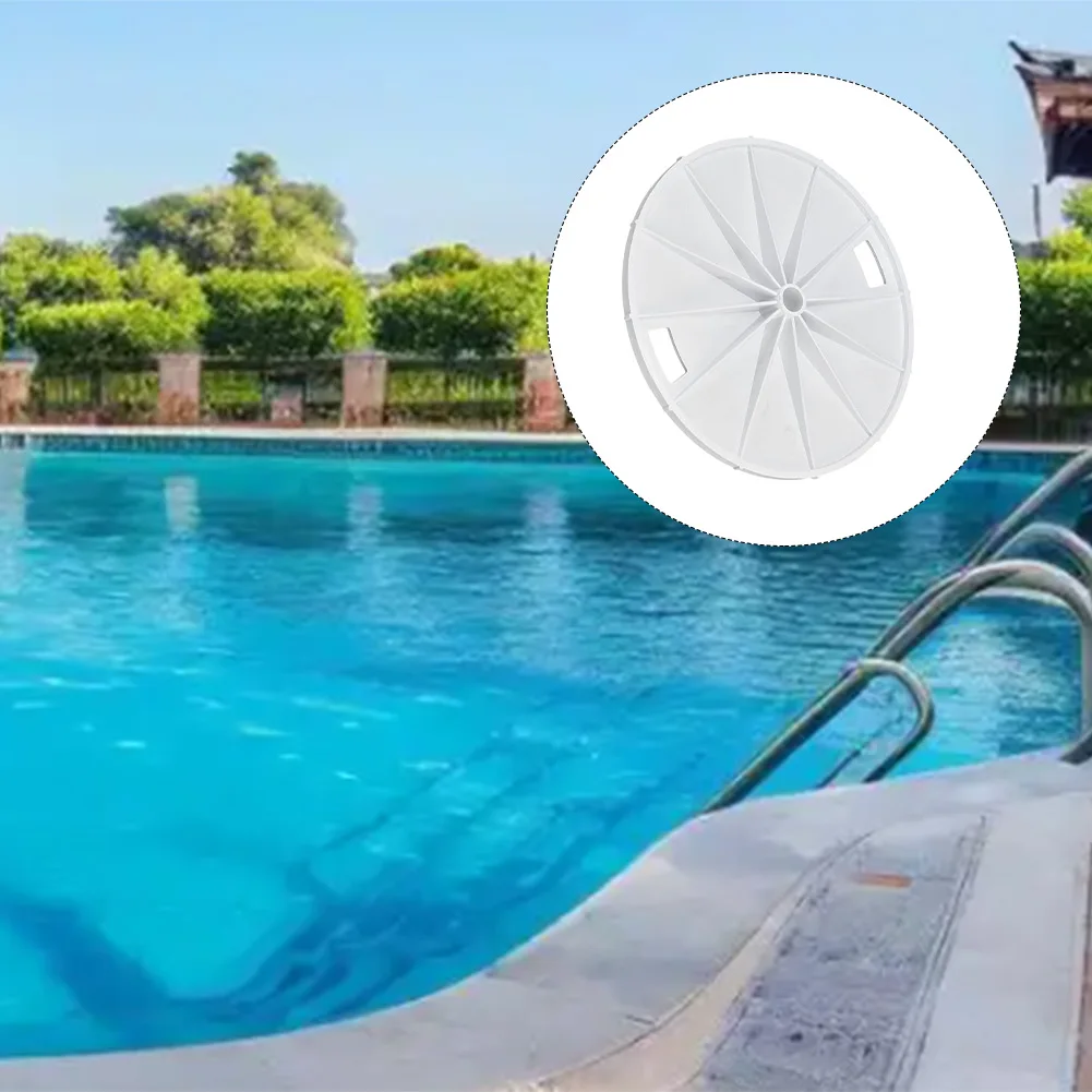 1Pcs L4RW 9-3/16 White Round Lid Pool And Spa Skimmer Replacement Round Cap Skimmer Cover White Round Cover