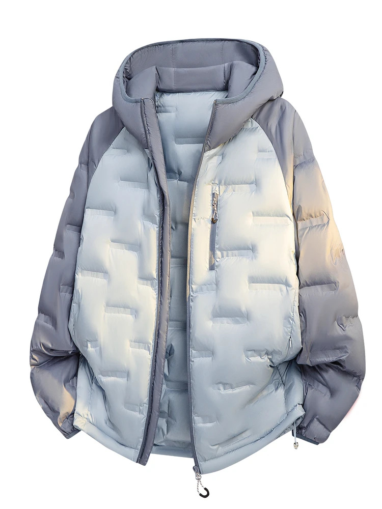 

MMOPTOP Lightweight Padded Jaet Color Blo Design Hooded Durable Polyester Fiber Men's Women's Couples Sle Warm Outdoor ...