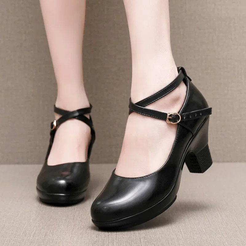 

Size 32-43 Crossband Women Heels Shoes Woman Wedding Shoes Loafers Mary Jane Ladies Shoe Platform Heels Luxury Pumps Designer