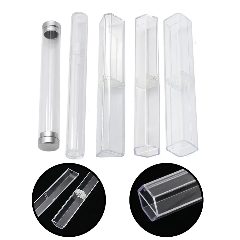 Storage Box Microblading Pen Box Clear Dustproof For Desks Drawers Organizer Pen Holder Pencil Transparent 5 Types