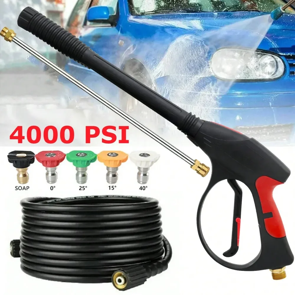 

Pressure Washer Gun High Pressure Water Spray Gun Jet Washer Car Wash Power Washer Spray Gun With 1 4 Quick Connector Tools