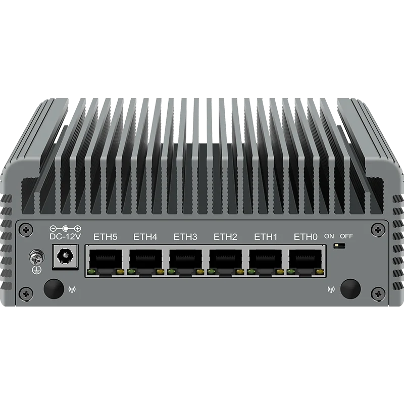 6 LAN Firewall Appliance 2.5G Router 12th Gen Intel i3-N305/N100 DDR5 2*NVMe 2*SATA3.0 Fanless Mini PC ESXi Proxmox Host