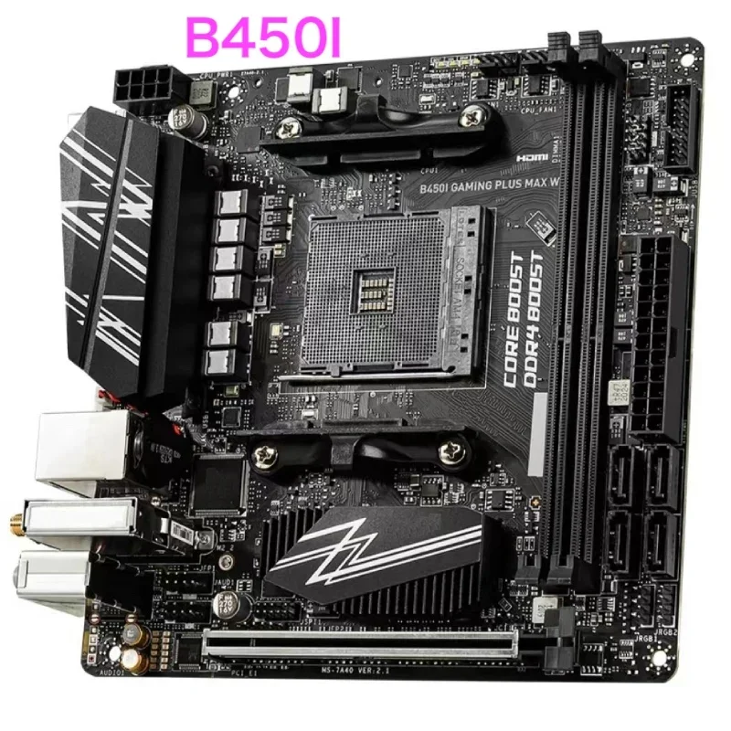 Adecuado para MSI B450I GAMING PLUS MAX WIFI placa base MS-7A40 DDR4 B450 mini-itx placa base 100% probado OK completamente funciona