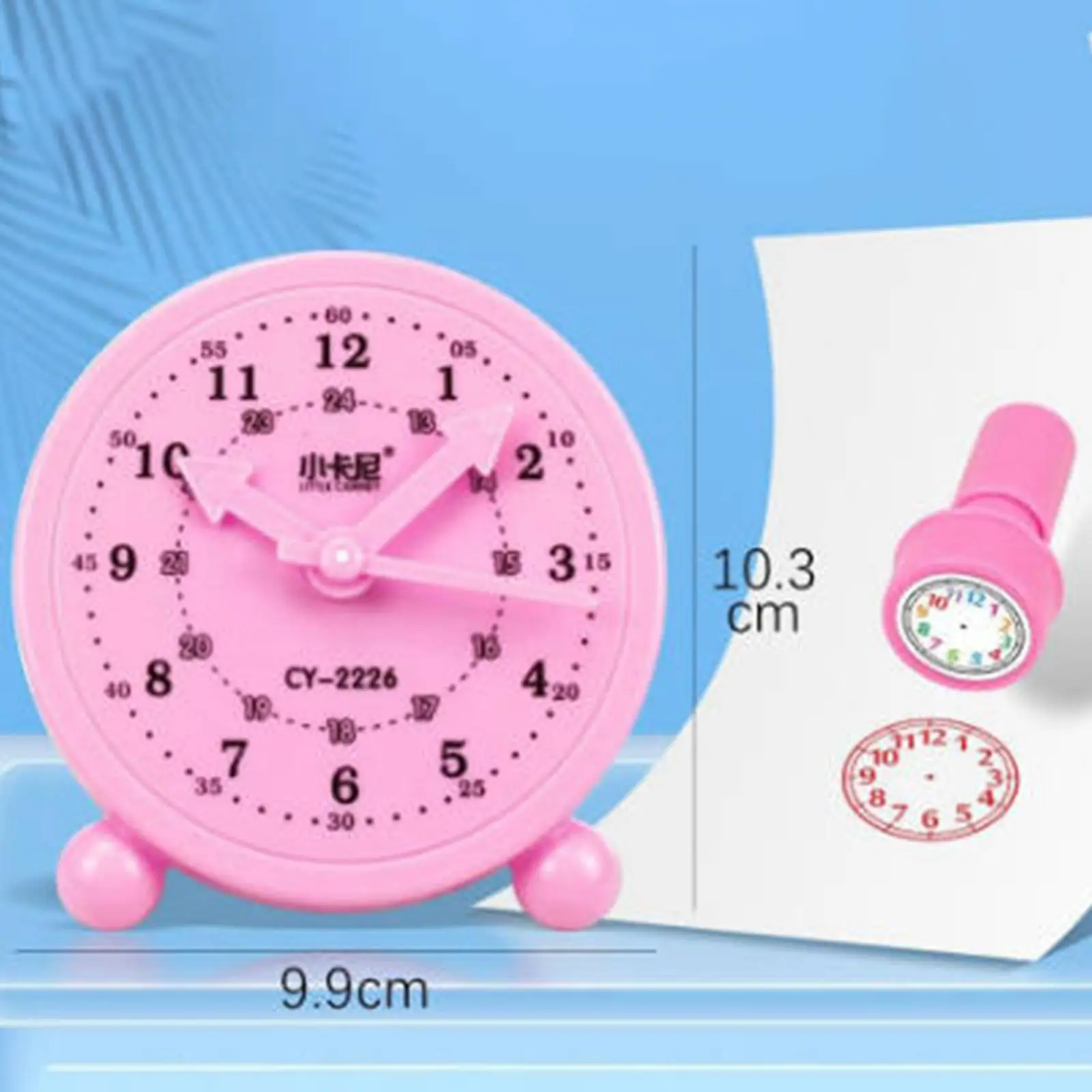 Plastic Clock Stamp Set for Kids Learning Time Recognition with Mini Clock Model Primary School Teaching Tool Creative Craft