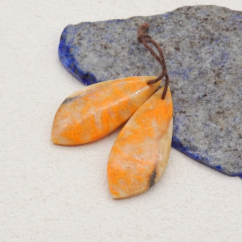 Natural Stone Bumble Bee Stone Earring Bead Handmade Fashion Jewelry Women Earrings Accessories 35x15x4mm 7.2g