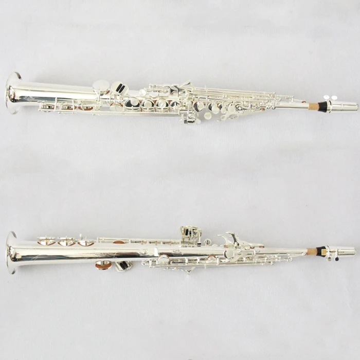 Factory Price Wholesale High Quality Straight Silver Plated Soprano Sax