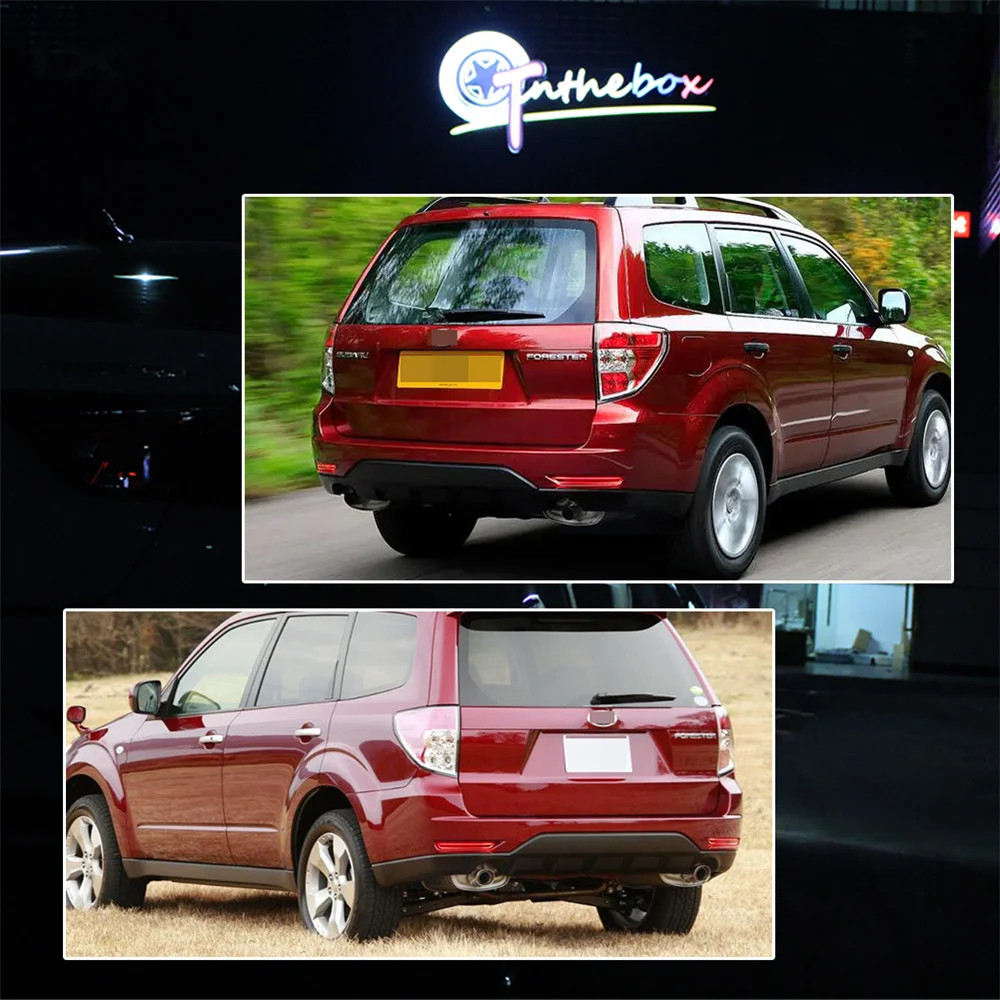 Car Rear Bumper Reflector Brake Tail Lights w/ Sequential Turn Signal Rear Fog Lights For Subaru Forester 2008-2018 Red LED 12V
