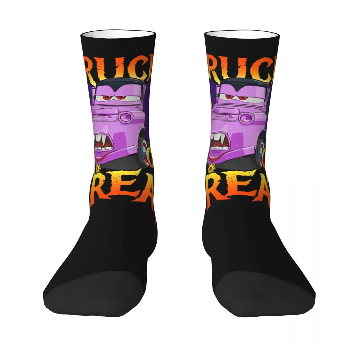 Halloween Vampire Truck Or Treat Socks Men Women Polyester Fashion Lightning McQueen Socks Spring Summer Autumn Winter Socks