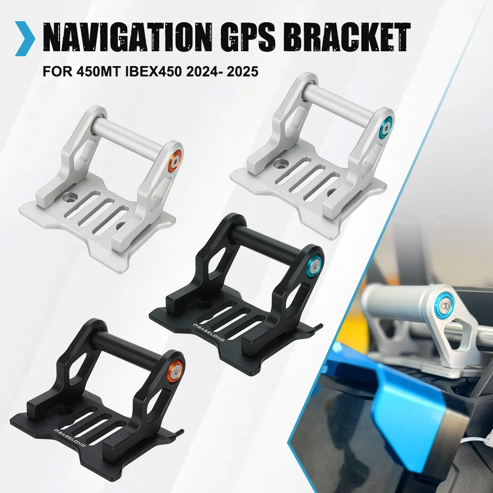 

MT450 Motorcycle Stand Holder Mobile Phone GPS Navigation Plate Extension Bracket For CFMOTO 450MT 450 MT 2025 2024 Ibex450