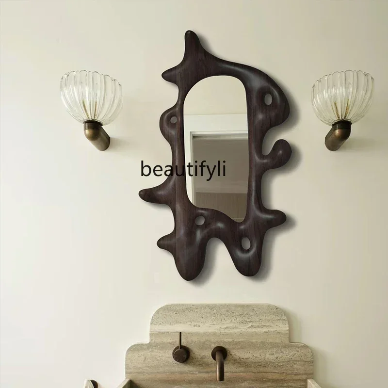 P Nordic irregular makeup mirror entrance wall-mounted living room special-shaped creative decorative mirror