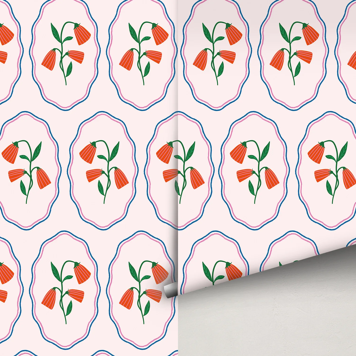 

Обои Peel and Stick, розовая контактная бумага с цветочным принтом, самоклеящиеся съемные обои для покрытия спальни, виниловые рулоны