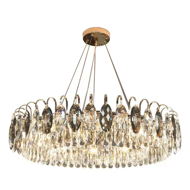 

Modern light luxury chandelier luxurious crystal chandelier simple elegant home decoration light pendant light lampara techo