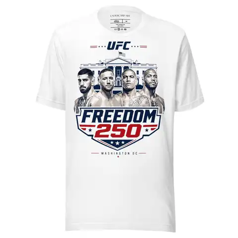 UFC Freedom 250 Graphic T Shirt Men MMA Fight Event Cotton Short Sleeve Sports Fan Casual Oversized Streetwear Tee Tops