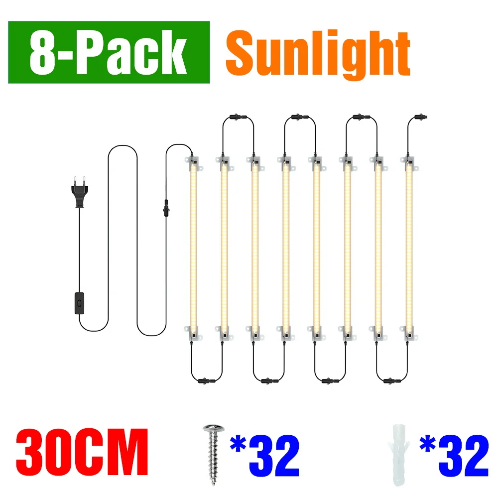 LED Plant Kweeklampen Volledige Spectrum Indoor Hydrocultuur Zaad Bloem Groenten Groei Doos Teelt Lamp EU plug 30/50 CM AC220V