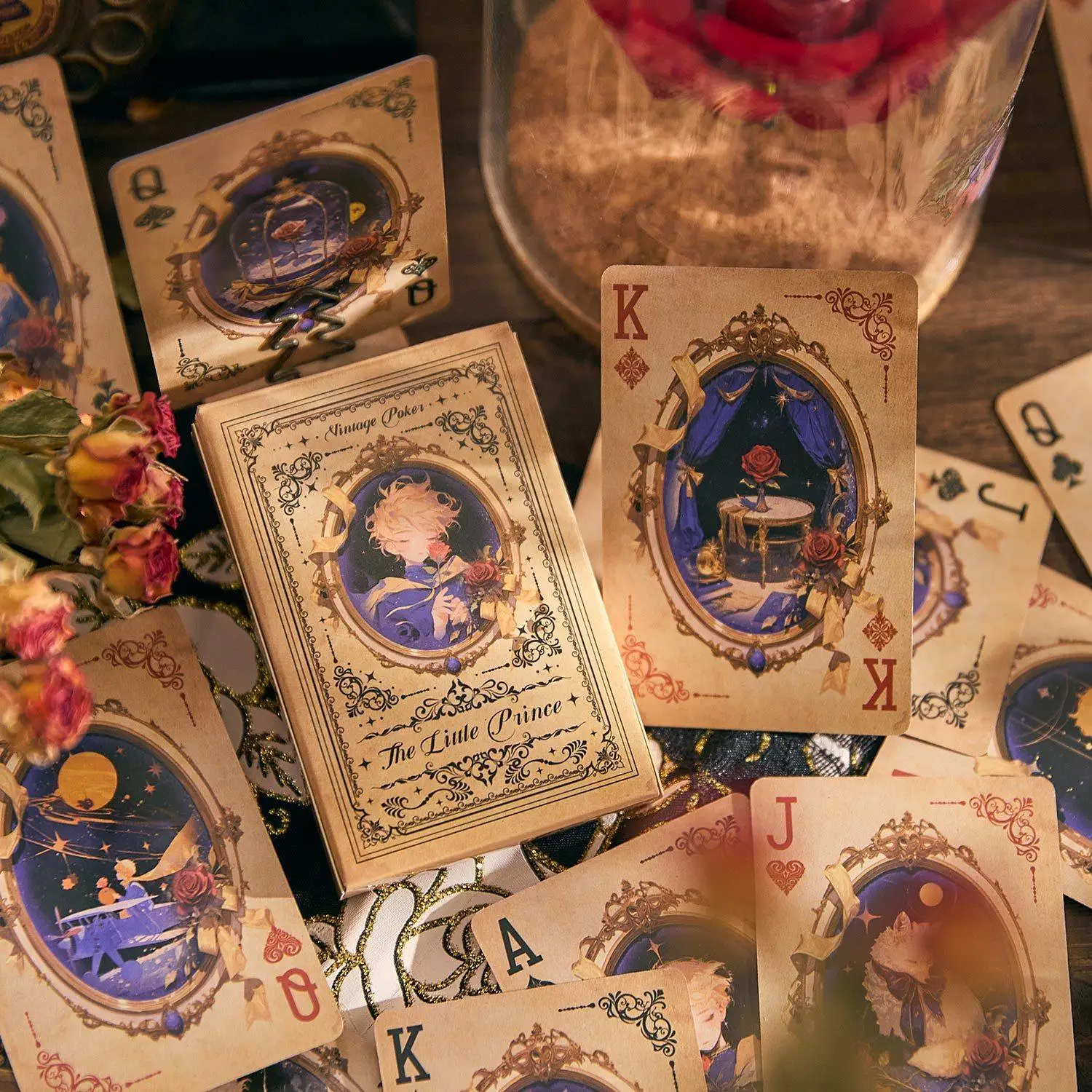 cartas-de-poker-prince-blue-core-paper-jogo-de-mesa-retro-gotico-lolita-para-entretenimento-e-aderecos-magicos