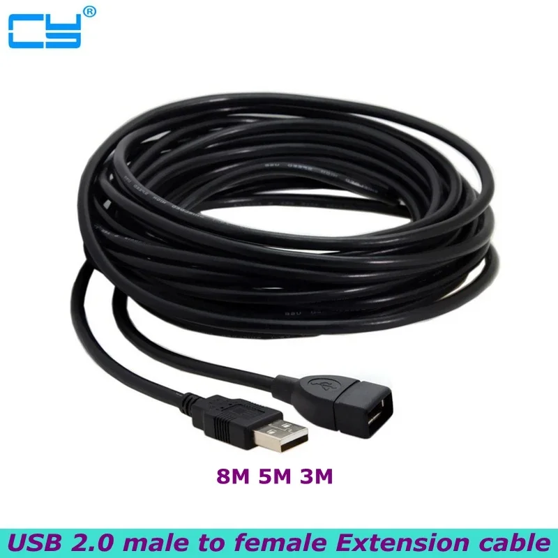 

0.3-8m High-Quality USB2.0 Type-A Female to Male Data Extension Cable for Car, Hard Drive, Scanner And Printer