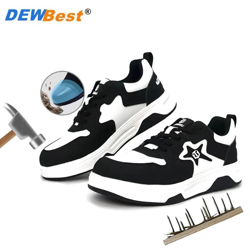 

New large size safety shoes anti-smash anti-puncture wear-resistant work shoes fashion casual shoes wear-resistant safety shoes
