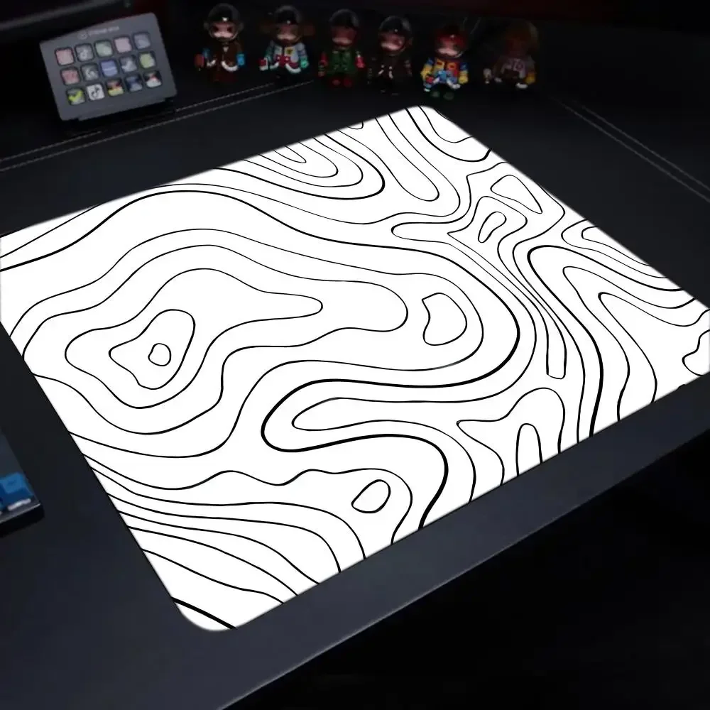 1pc Fluid Art Gaming Mouse Pad, Multiple Sizes Available, Natural Rubber Anti-Slip Base, HD UV Print, Smooth Surface