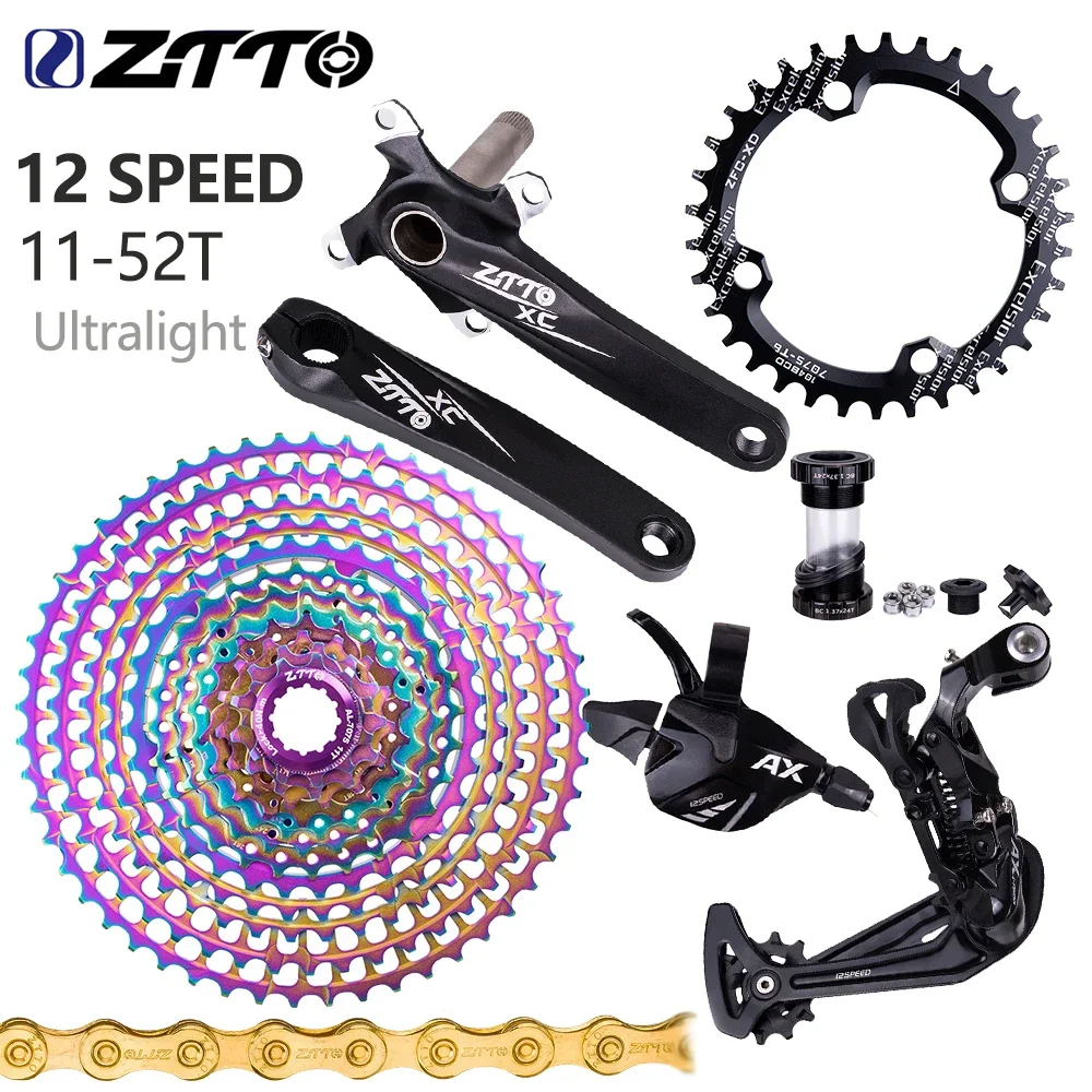ZTTO MTB 1x12 スピードグループセット 12s シフターセット 32 34 36T