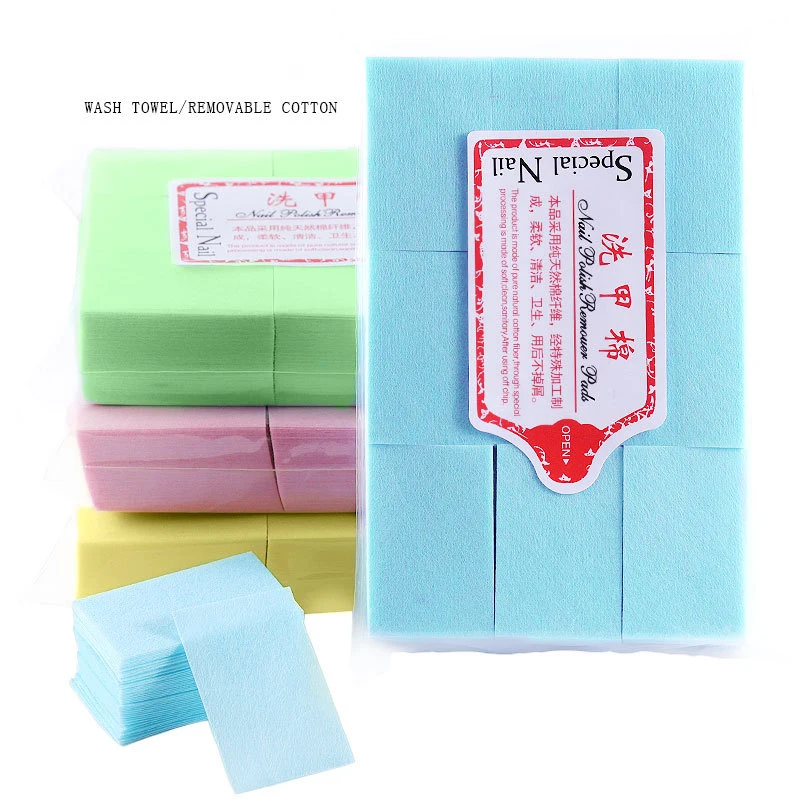 Nail Cotton paper Pads Polish Remover Wipes Gel Clean Manicure Napkins Lint-Free Wipes Cleaner Towel Nail Art Tools
