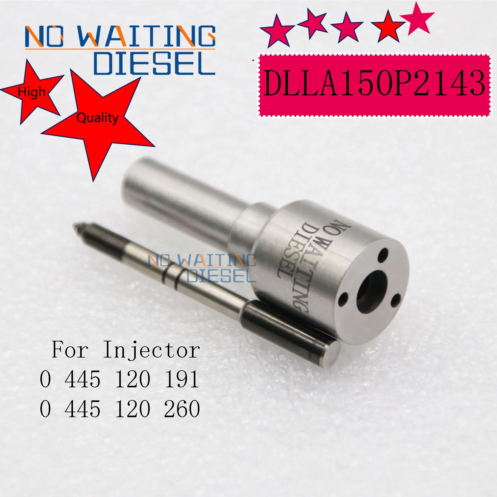 Jet Spray DLLA150P2143 Diesel Injector Spray DLLA 150P 2143 Fuel Nozzle 0433172143 For Injector 0445120191 0445120260