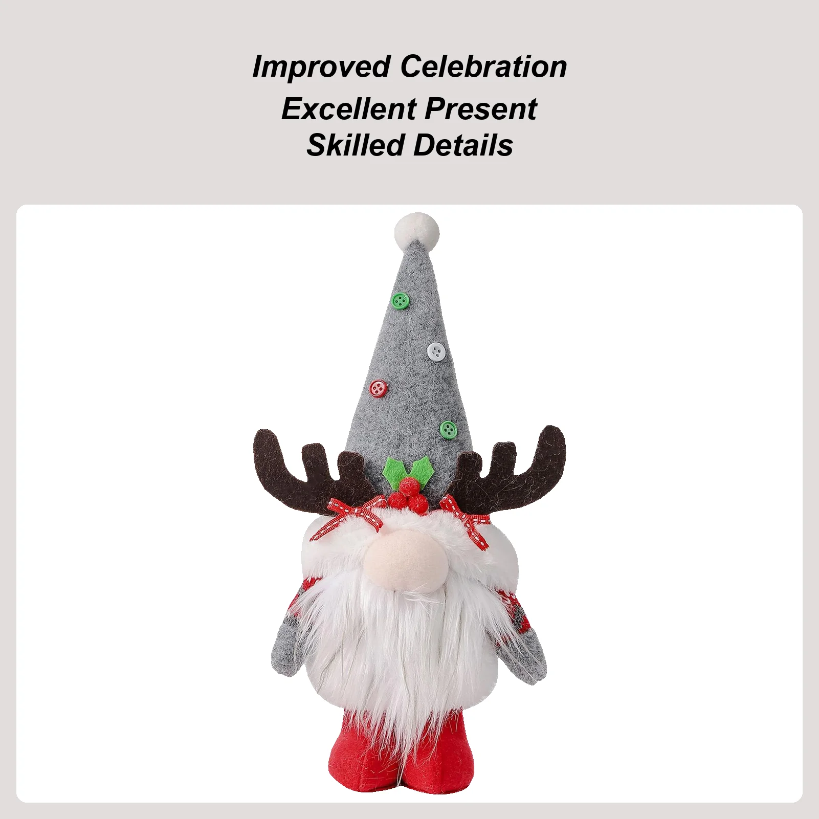 Christmas Gnomes Faceless Figurines With White Beard Old Man Figure Ornament For Living Room Office Bedroom Table Desktop Window