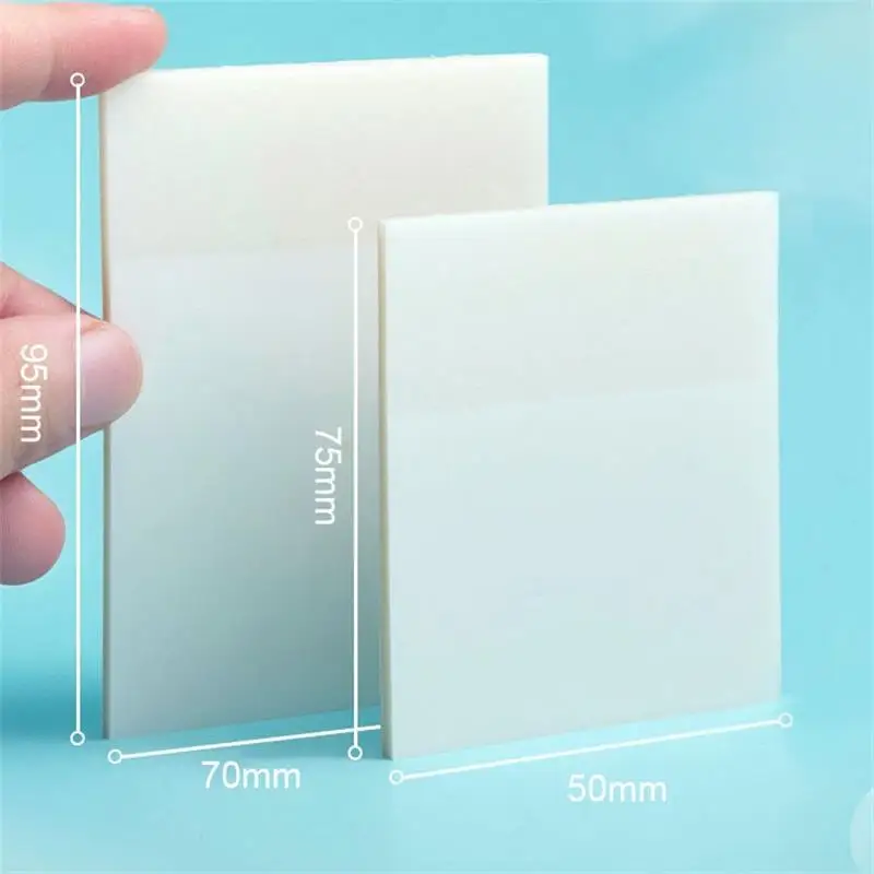 2Pcs Transparent Convenience Sticker Perspective Creative N Times Apply Fluorescent Film Without Covering