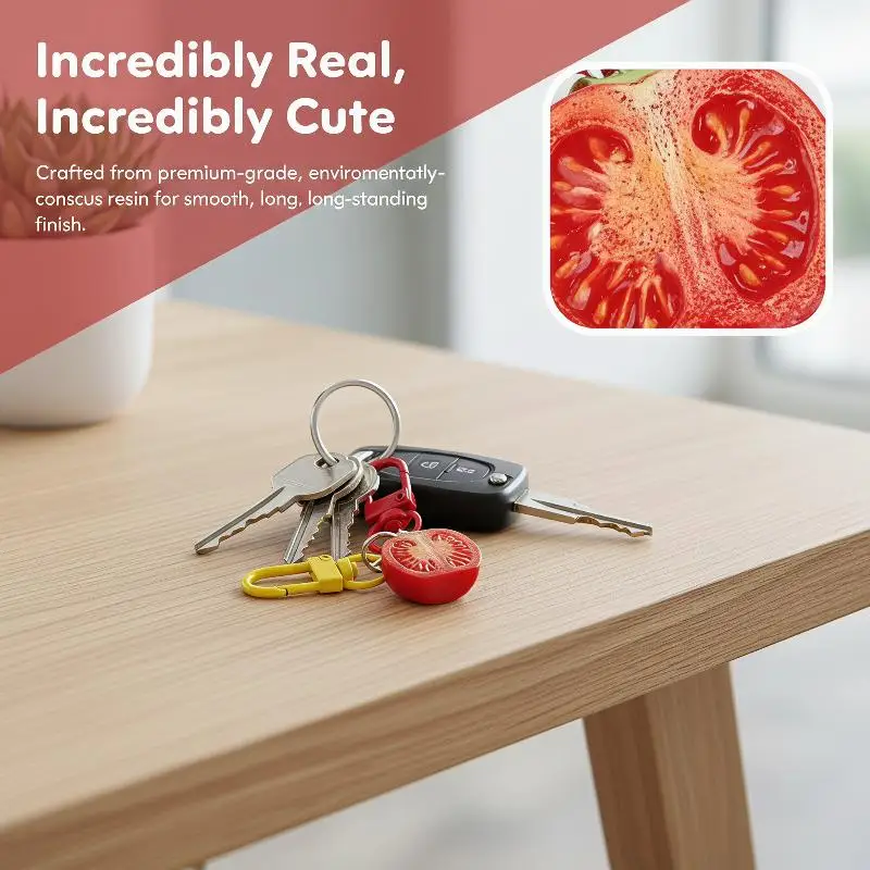 Realistic Sweet Half Cut Fruit Keychain Cute Kawaii 1Pcs Bag Pendant for Luggage Backpack Children Small Gift