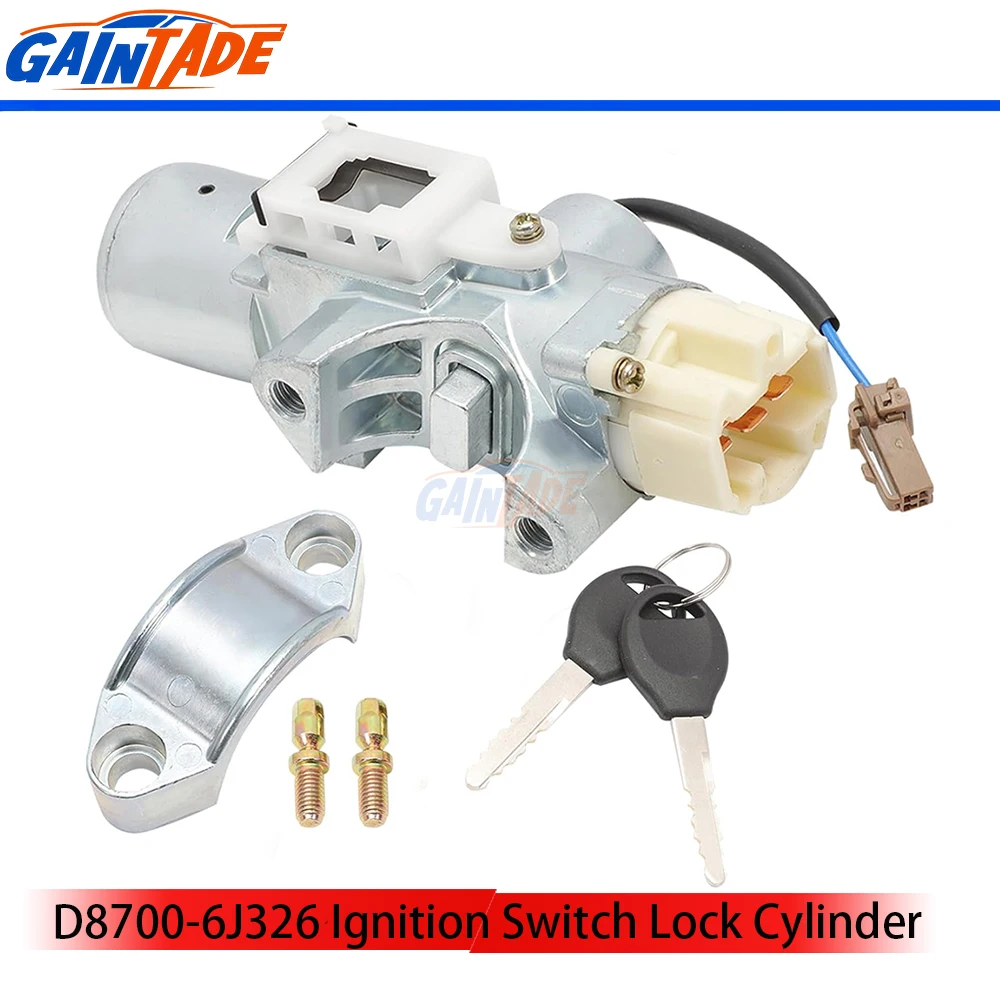 Nuevo cilindro de bloqueo de interruptor de encendido con llaves D8700-6J326 para Nissan Maxima Sentra Pathfinder D8700-6J325 D87006J326 D87006J325