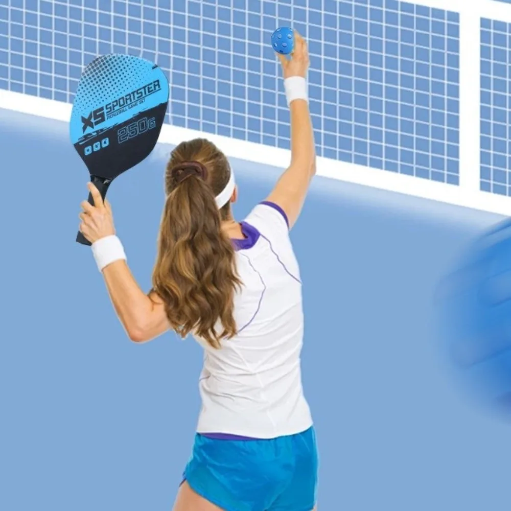 Wooden Pickleball Paddles Set 4pcs Pickleball Balls Beginner Paddle Racquets Set Professional 2-Player Set Pickle Ball Equipment