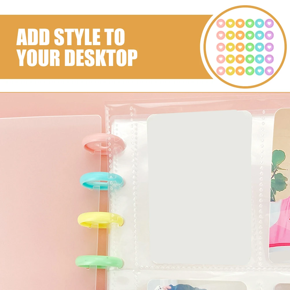 

30 Pcs Index Card Small Binder Binder Colored Clips Index Card Rings Craft Supplies Rings PP Practical