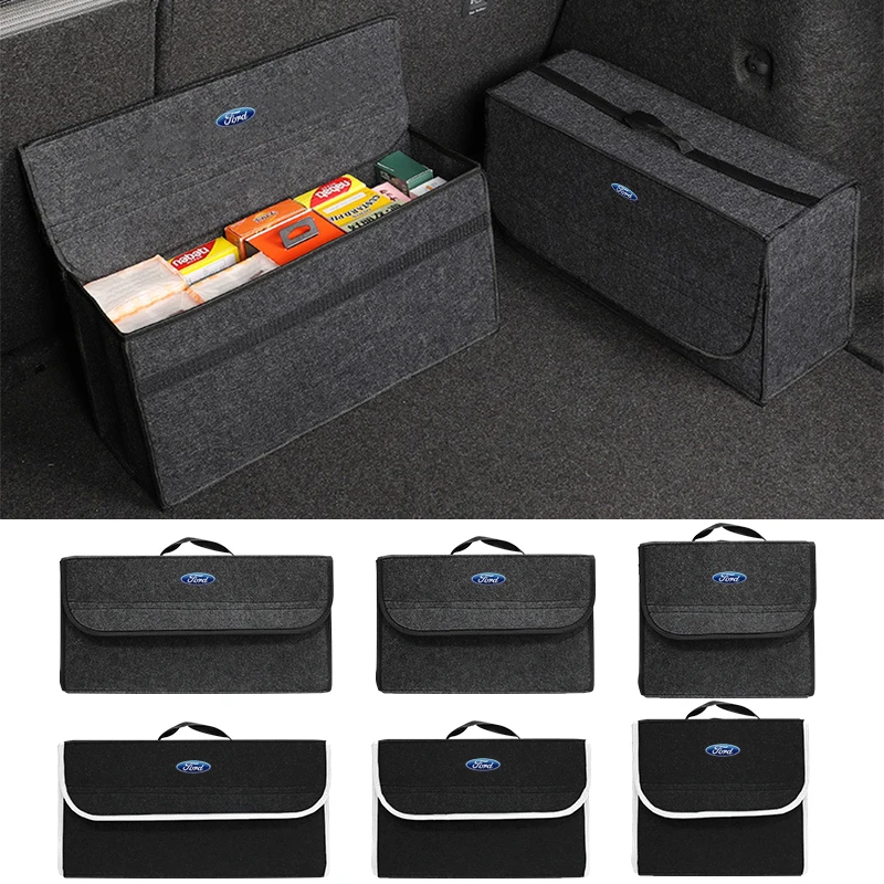 

Car Storage Bag Foldable Travel Organizer Box Trunk Tool Case For Ford mk2 mk3 Ranger Mondeo mk4 S-MAX Kuga Mustang Fusion