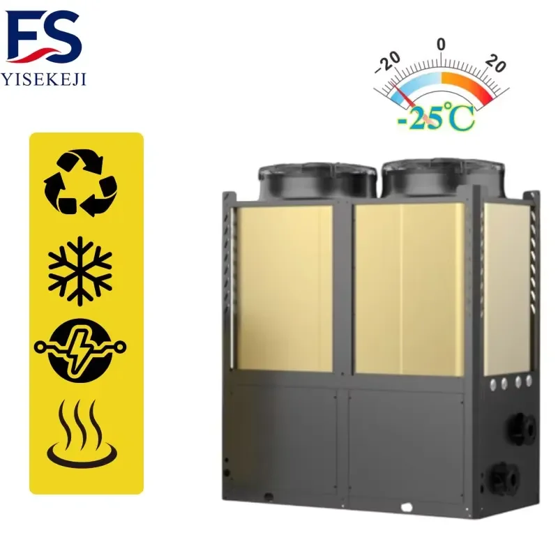AP01 Low Temp EVI Air Source Heat Pump for 380V 75.6kW -25C Extreme Cold Climate Air Water Heater Automatic High COP