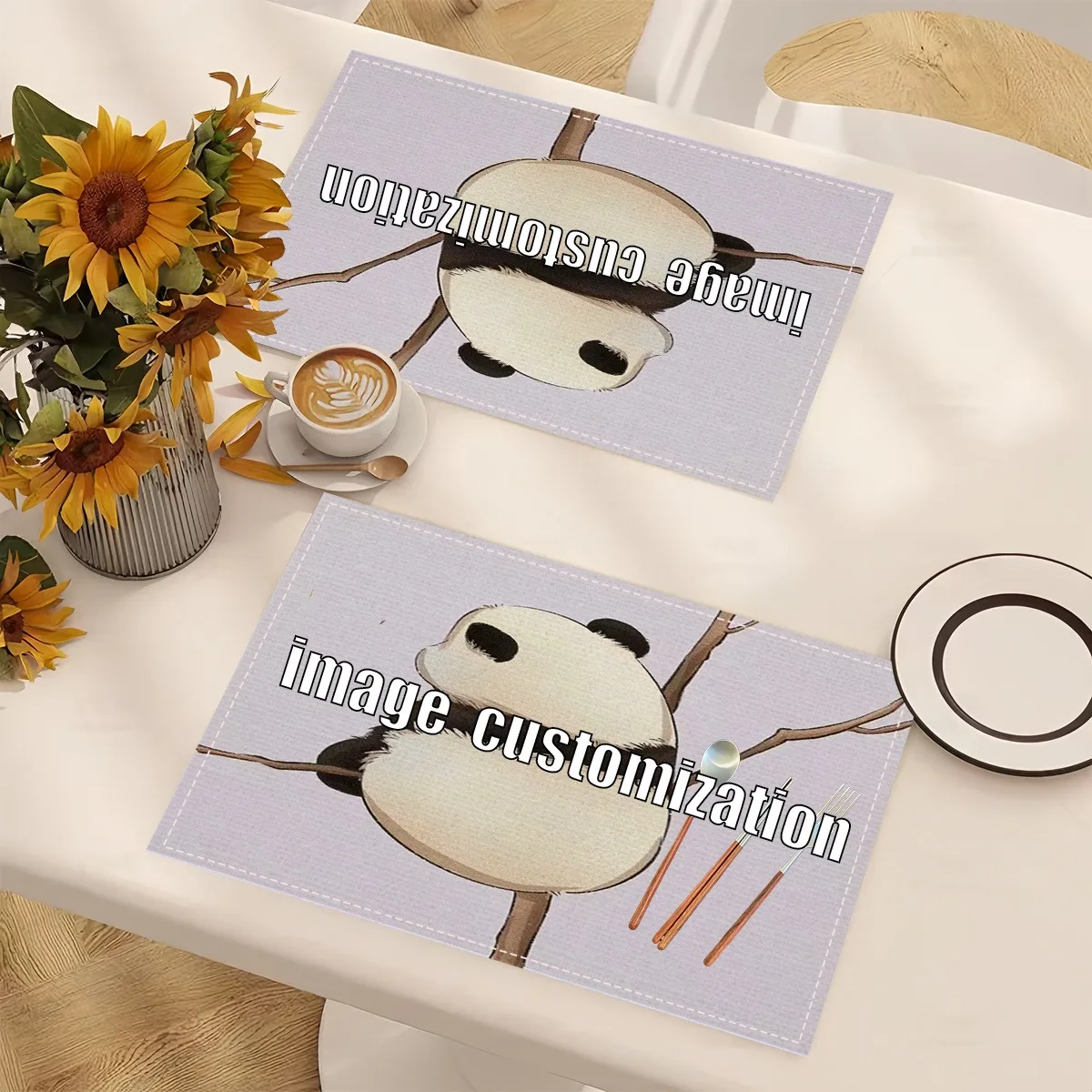 Custom Logo/Text/Pattern Placemats, Personalized Photo Placemats, Western-Style Placemats, Premium Custom Photo Placemats