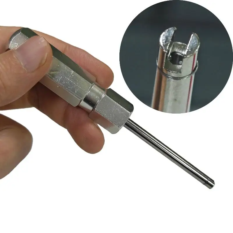 1/3 قطعة سيارة دراجة موتو الإطارات إصلاح الأجزاء الأساسية قضيب صمام الإطارات الأساسية أداة إزالة مجموعة مفك مع رأس شفط المغناطيسي