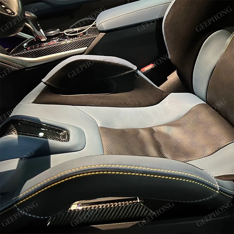 For BMW M2 M3 M4 M5 M8 G80 G81 G82 G83 G87  Car Accessories Interior Carbon Bucket Seat Bolster Genuine Leather Protector