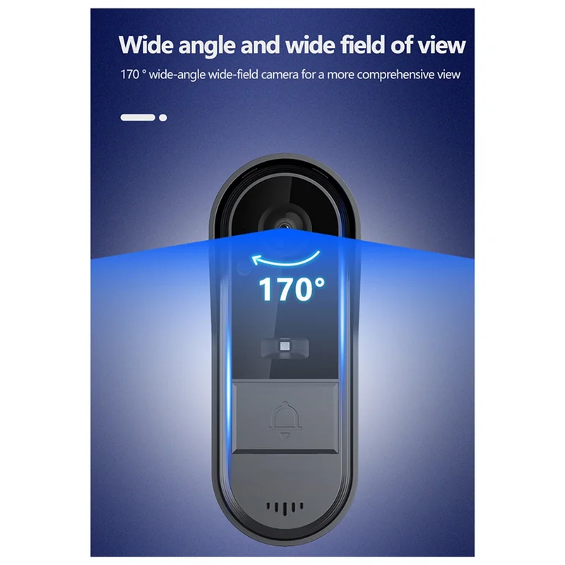 T36C Wireless Waterproof Visual Doorbell IR Night Vision Door Bell HD 4.3Inch IPS Screen Video Smart Home Door Bell Camera