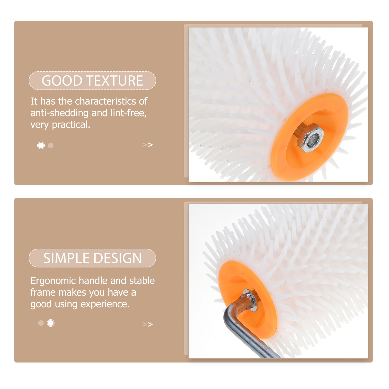 

1 pc Roller Brush 9 Inch 23cm Length 14mm Teeth Height Cement Floor Nail Roller Self Leveling Defoaming Spiked Screeding