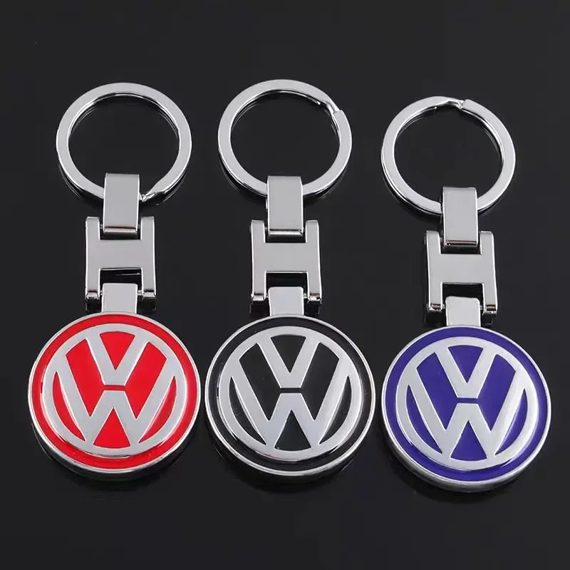 1Pcs Car Logo Keychain Metal Keyring Key Accessories For VW GTI Polo Golf Passat Tiguan Arteon Touareg Taigo Caddy Jetta Beetle