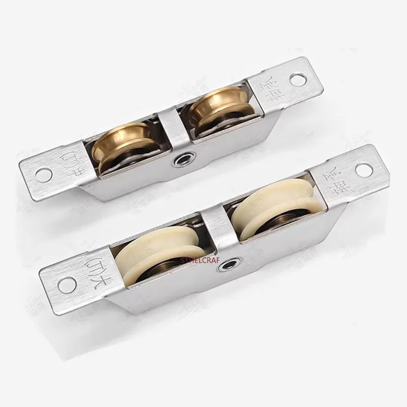 2PCS Heavy-duty Sliding Door Rollers Silent Bearing Pulleys Door and Window Track Wheels Furniture Hardware Cabinet Door Pulleys