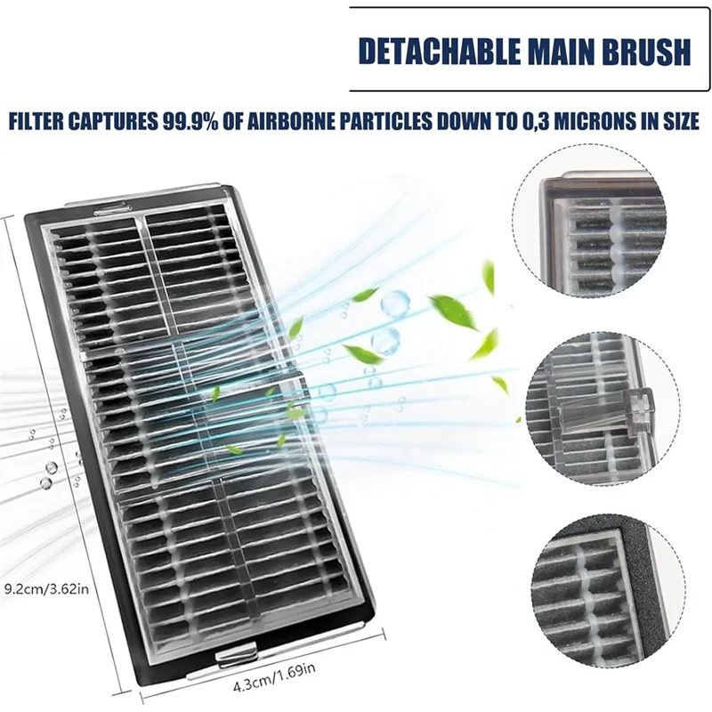 مجموعة استبدال A39T لقطع غيار Dreame X40 Ultra لـ Dreame X40 Ultra تتضمن فرش وسادات ممسحة ومرشحات