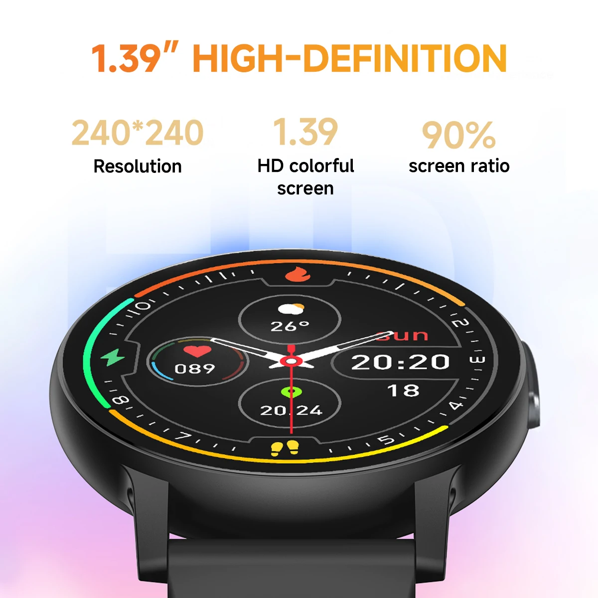 New Smart Watch 2024 Women 1.39” Screen Heart Rate Monitor Bluetooth Call Sport Mode Fitness Custom Dial For Android IOS Woma