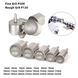 1pc 3-25mm Grinding Head Concave Polishing Suction Eye Socket Bead Grinder Spherical Abrasive Tools For Rotary Tool