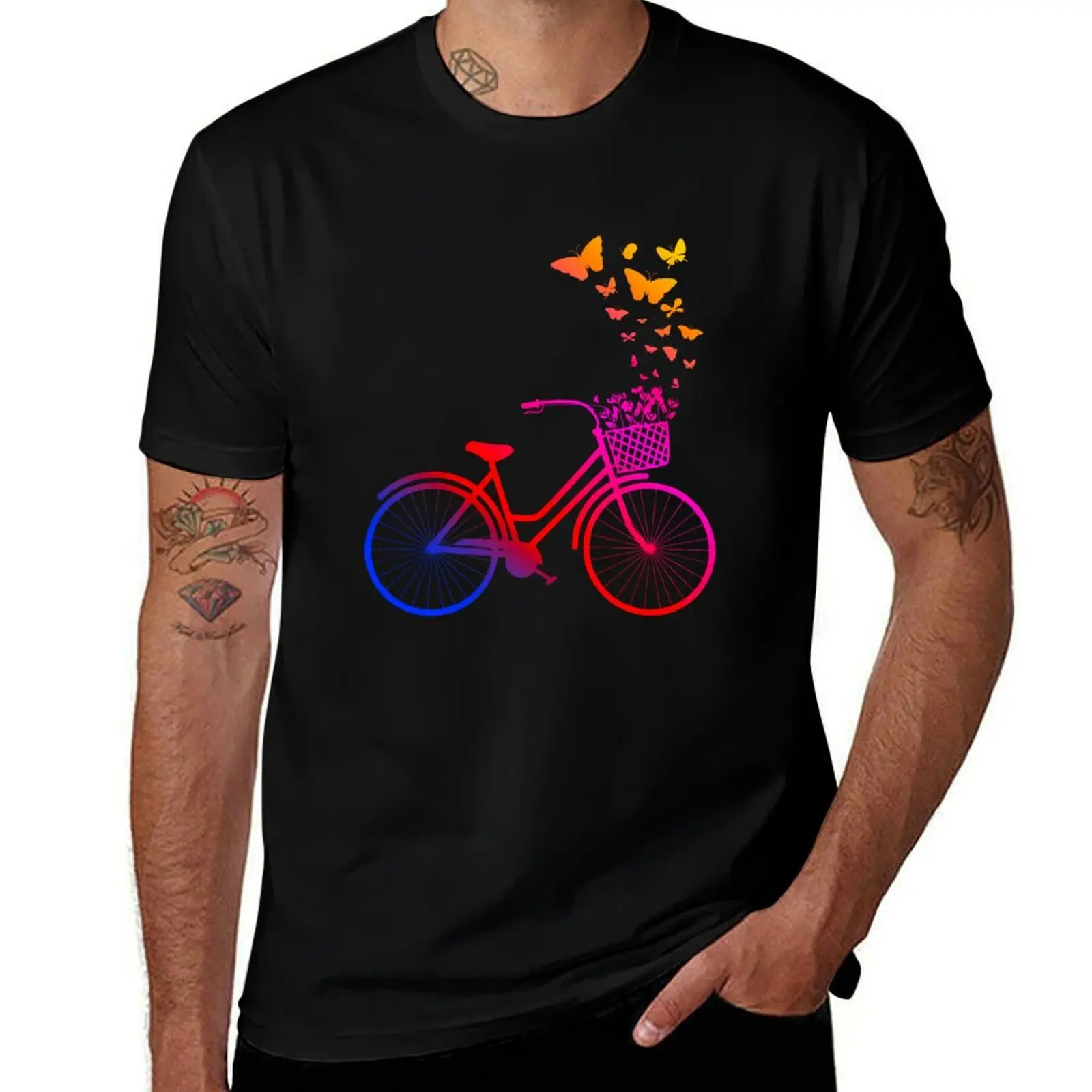 

Bicycle with butterflies T-Shirt hippie clothes graphic shirts mens shirts graphic tee