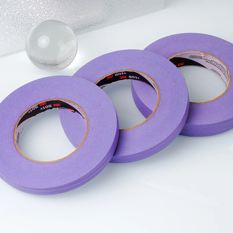

3M 501+ Masking Tape Automotive Paint Masking Purple Paper Tape High Temp Painting 3M 501 Masking Paper