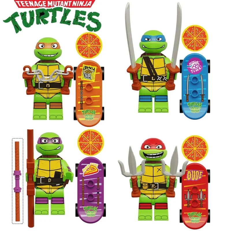 TMNT Teenage Mutant Ninja Turtles Puzzle Toy Anime Doll Mini Action Figures Cartoon Assembly Birthday Children Christmas Gift