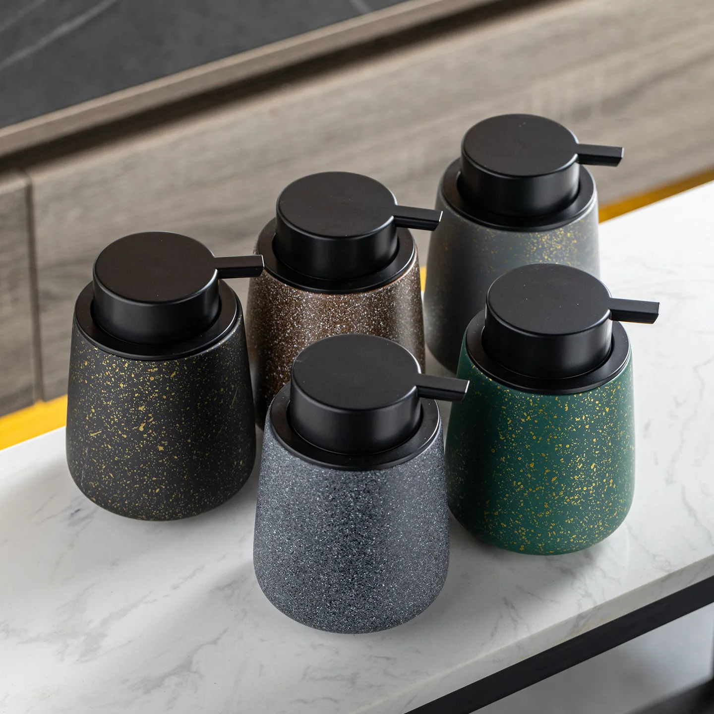 330ml soap dispenser  ceramic foaming bottle lotion press bottle shampoo bath gel sub bottle   bathroom accessories